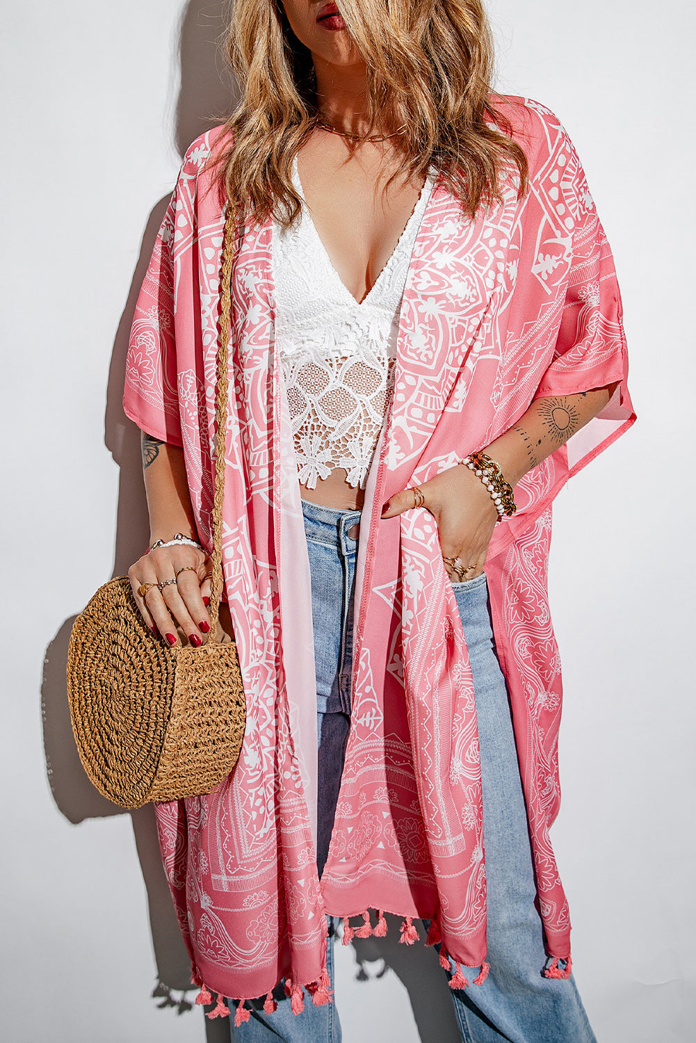 Brown Anja Tassel Kimono Bella Mia